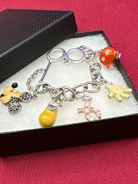 Swarovski Disney Charm Bracelet w/5 Charms
